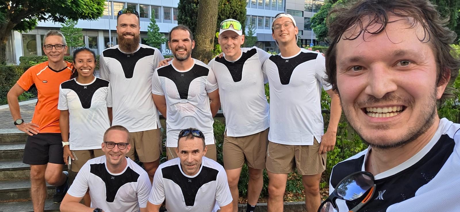The Team Switzerland squad together in their race kit