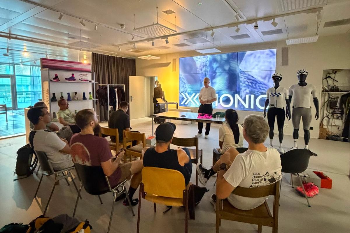 The squad at the X-Bionic showroom during the kit handover